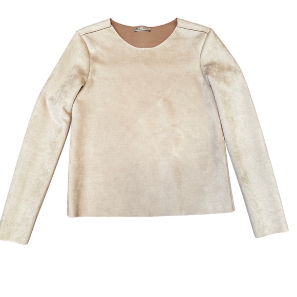 ᴡᴏᴍᴇɴ’s sᴜᴇᴅᴇ ᴛᴏᴘ | ᴢᴀʀᴀ | sɪᴢᴇ s | ᴡᴏʀɴ ᴏɴᴄᴇ - Picture 1 of 9